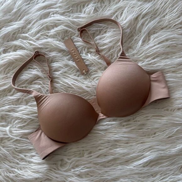 Skims Ultimate Push up Plunge Bra Clay Size 32A - Picture 2 of 6